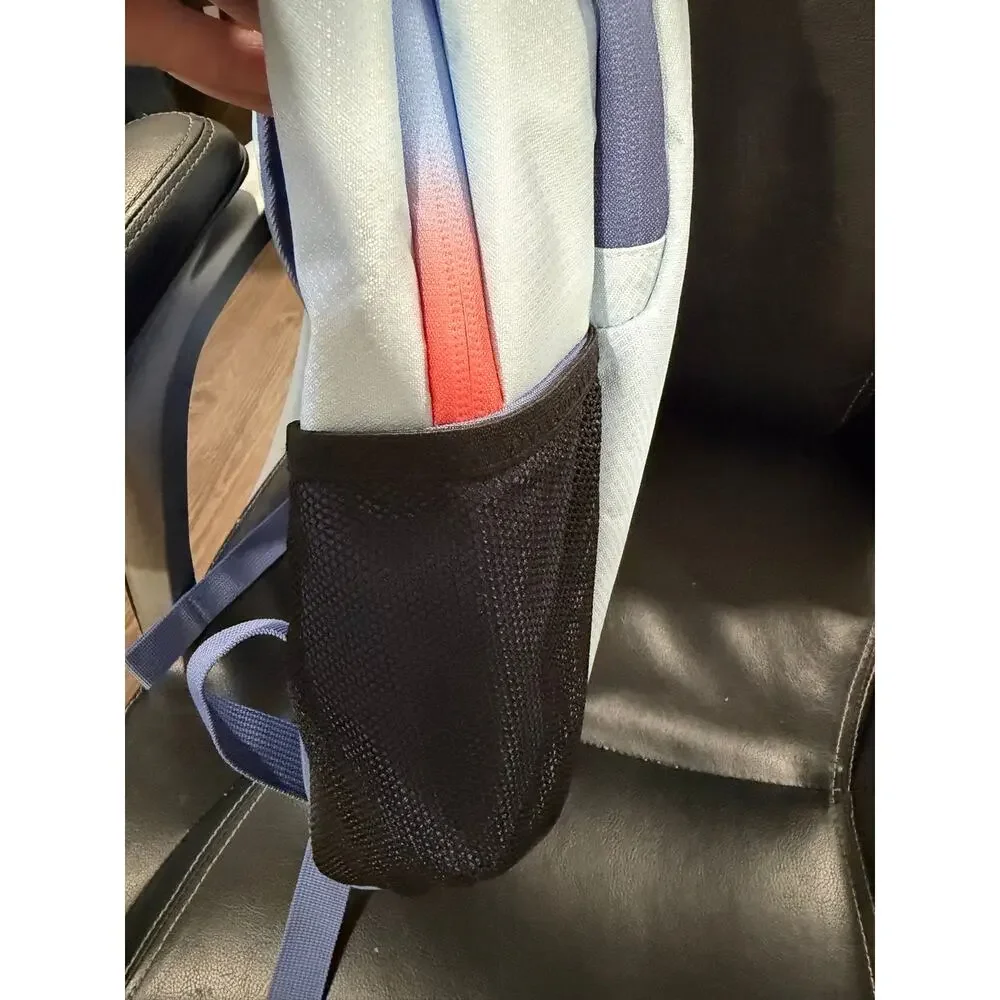 Champion Light Blue Backpack 17in Laptop Sleeve Reflective Padded Bottle Pockets